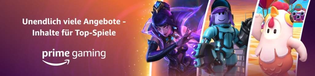 Banner mit Bildern von Prime Gaming Videospielen