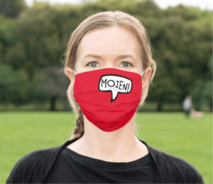 Mundschutz Moien rot